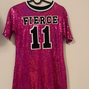 Magenta sequin dress